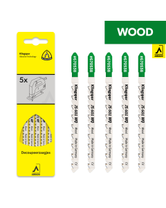 Klingspor - Decoupeerzaagbladen voor Hout - JS 601 WQ - 115 mm - High Speed Precision cut