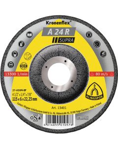 Klingspor - A 24 R Supra - afbraamschijven - 115 x 6 x 22.23mm - gekromd
