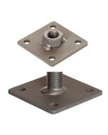 Pitzl paaldrager M20, lengte 150mm met onderplaat 160x100x6 en bovenplaat met vastgelaste moer 100x100x6