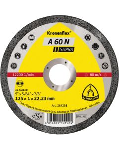 Klingspor - A 60 N Supra - doorslijpschijven - 125 x 1 x 22.23mm - vlak