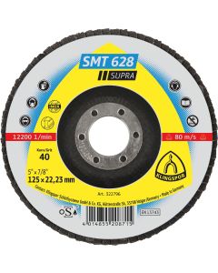 Klingspor - SMT 628 Supra - lamellenschijven - 125 x 22,23mm - K40 - vlak